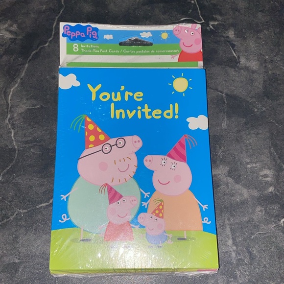 Peppa 🐽 Pig Invitations/Thank You Cards - Picture 1 of 2
